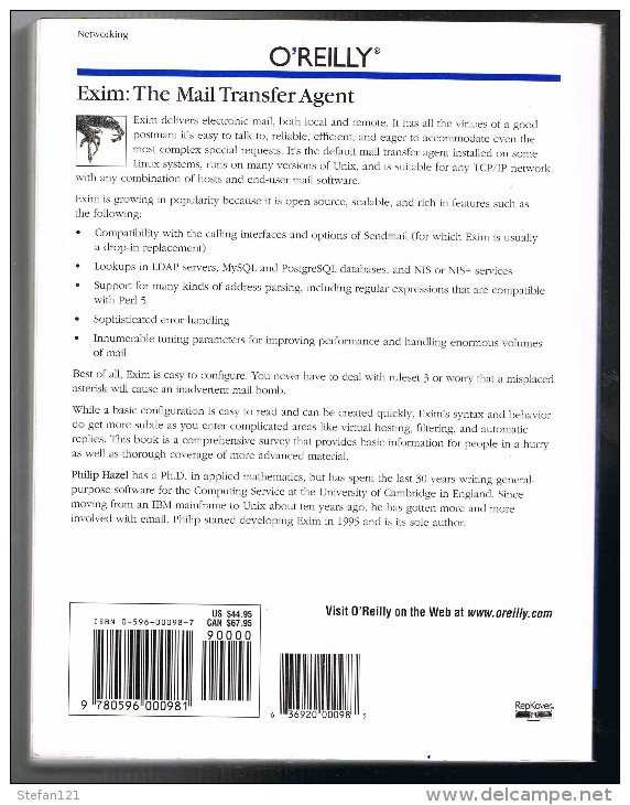 Exim - The Mail Transfer Agent - 2001 - Philip Hazel - 622 Pages 23,3 X 18 Cm - Ingénierie