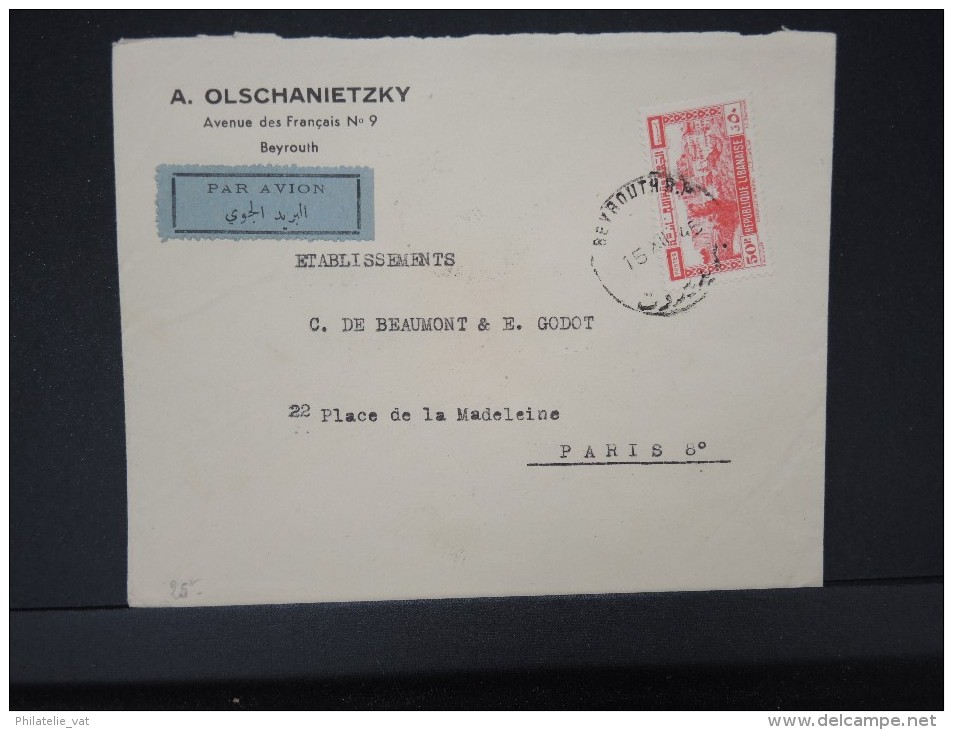 FRANCE-GRAND LIBAN-Enveloppe De Beyrouth Pour Paris En 1945 Affr Intéressant  A Voir    Lot P4986 - Lettres & Documents