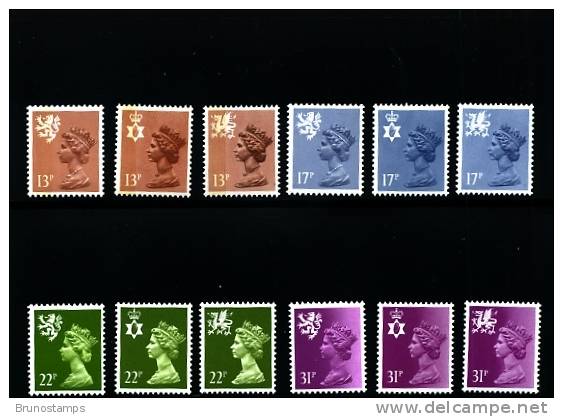 GREAT BRITAIN - 1984 REGIONAL SET (13+17+22+31)  MINT NH - Non Classificati