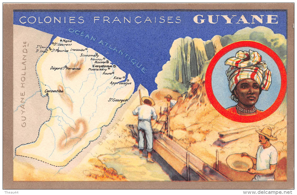 ¤¤  -   GUYANE   -  Colonies Françaises  -  Carte Publicitaire Des Produits Du Lion Noir -  ¤¤ - Autres & Non Classés