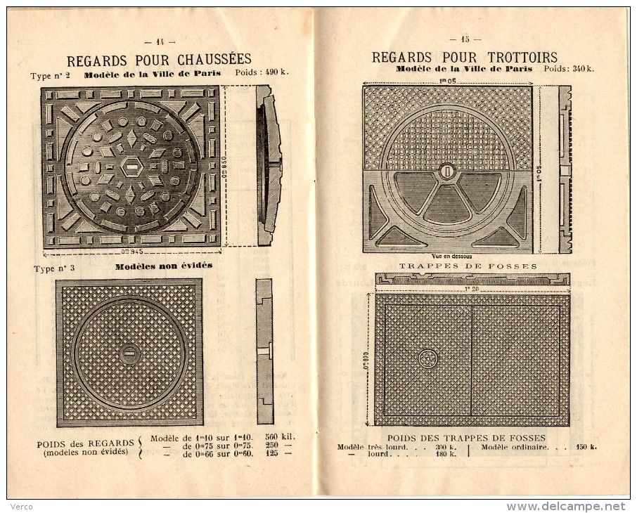 LIVRET TECHNIQUE  Tuyaux Et Regards De PONT A MOUSSON - 13,5 X 9 Cm, 24 Pages De 1902 - Pont A Mousson