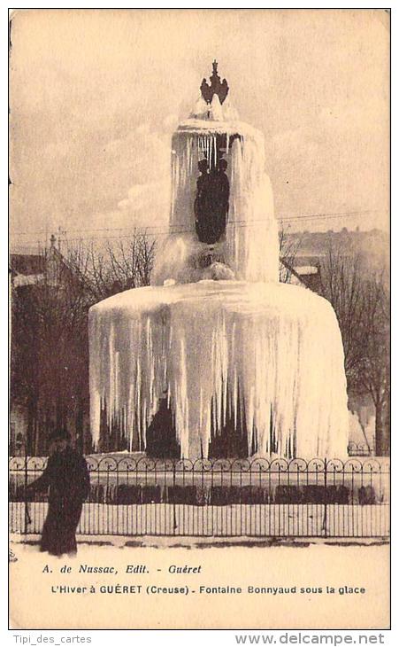 23 - L'Hiver à Guéret - Fontaine Bonnyaud Sous La Glace - Guéret