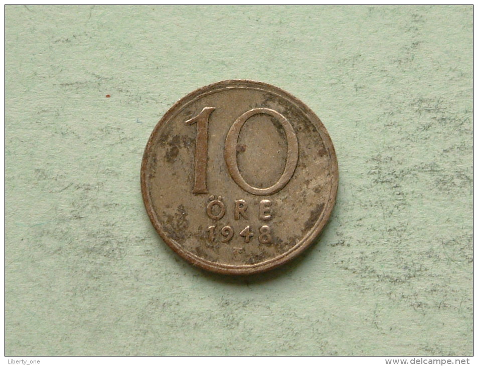 1948 - 10 Ore / KM 813 ( Uncleaned Coin / For Grade, Please See Photo ) !! - Suède