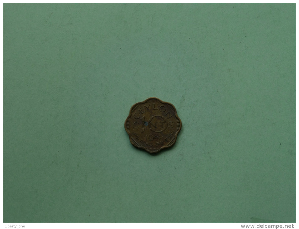 1944 - 10 Cents / KM 118 ( For Grade, Please See Photo ) !! - Sri Lanka