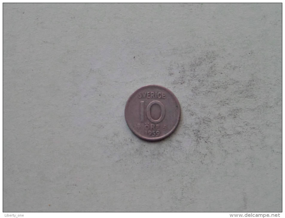 1959 TS - 10 Ore / KM 823 ( Uncleaned - For Grade, Please See Photo ) ! - Sweden