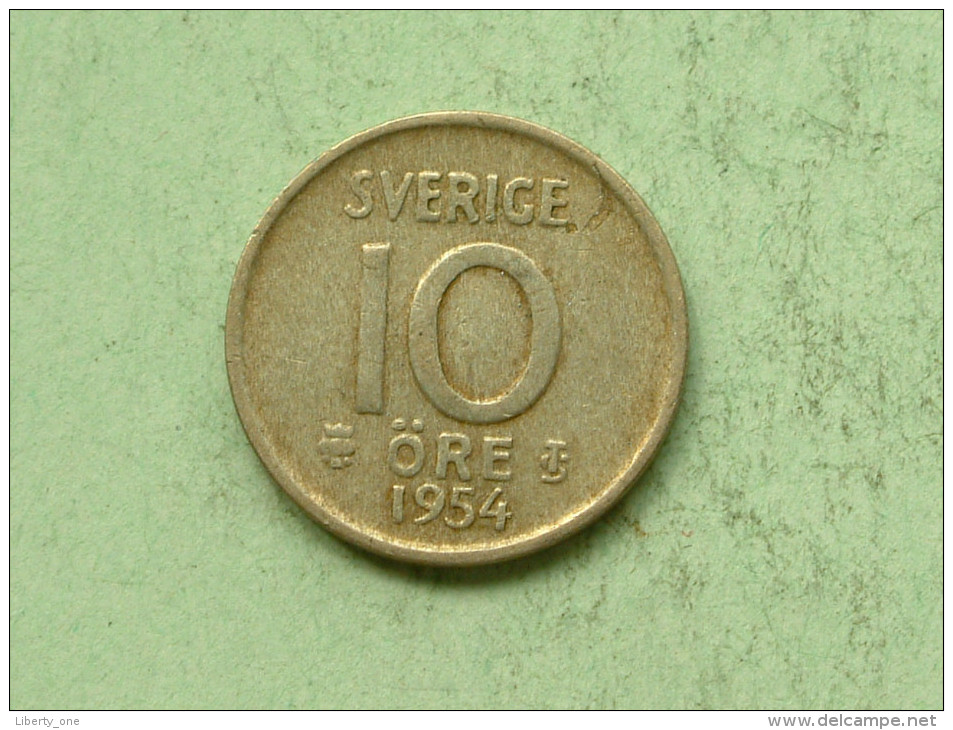 1954 TS - 10 Ore / KM 823 ( Uncleaned - For Grade, Please See Photo ) ! - Sweden