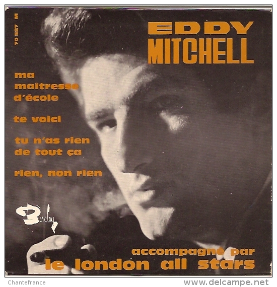 Eddy Mitchell 45t. EP *ma Maitresse D'école* 1° Pochette - Autres - Musique Française