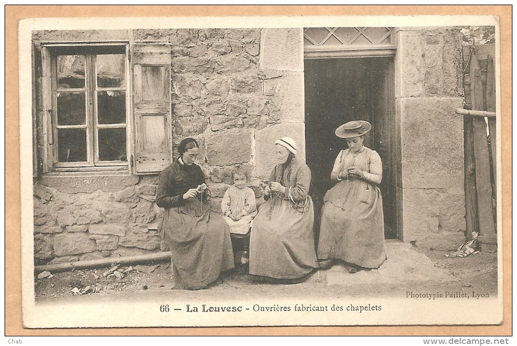 660 -- La Louvesc - Ouvriéres Fabricant Des Chapelets - Métier - CHAPELET - La Louvesc