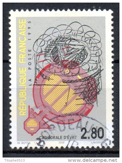 FRANCE. N°2984 Oblitéré De 1995. Cathédrale D´Evry. - Gebraucht