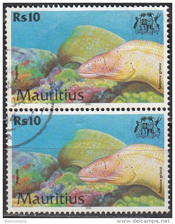 Mauritius, 2000 - 10r Siderea Grisea, Coppia - Nr.919 Usato° - Pesci