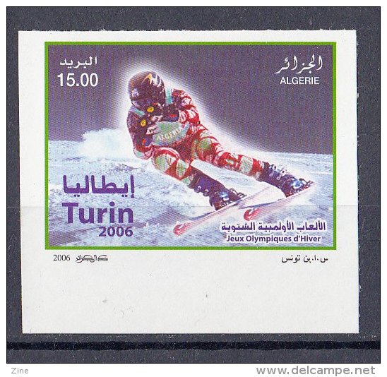 ALG Algeria N°  1437 IMPERFORATE Non Dentelé Jeux Olympiques D'hiver Turin Italie 2006 Ski Décente - Winter 2006: Torino