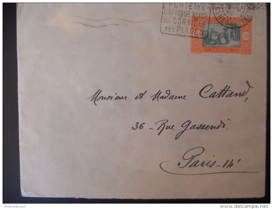 Senegal Lettre De 1935 Pour Paris - Lettres & Documents