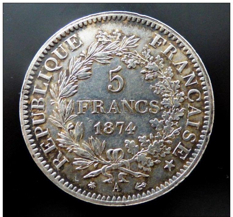 5 FRANCS  1874 A     ARGENT SILVER QUALITE - Altri & Non Classificati