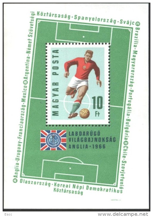 Mint  S/S Football Soccer  1966  From Hungary - 1966 – Angleterre