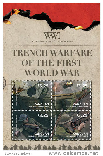 Canouan Grenadines Of St. Vincent-2014-War-WWI - St.Vincent & Grenadines