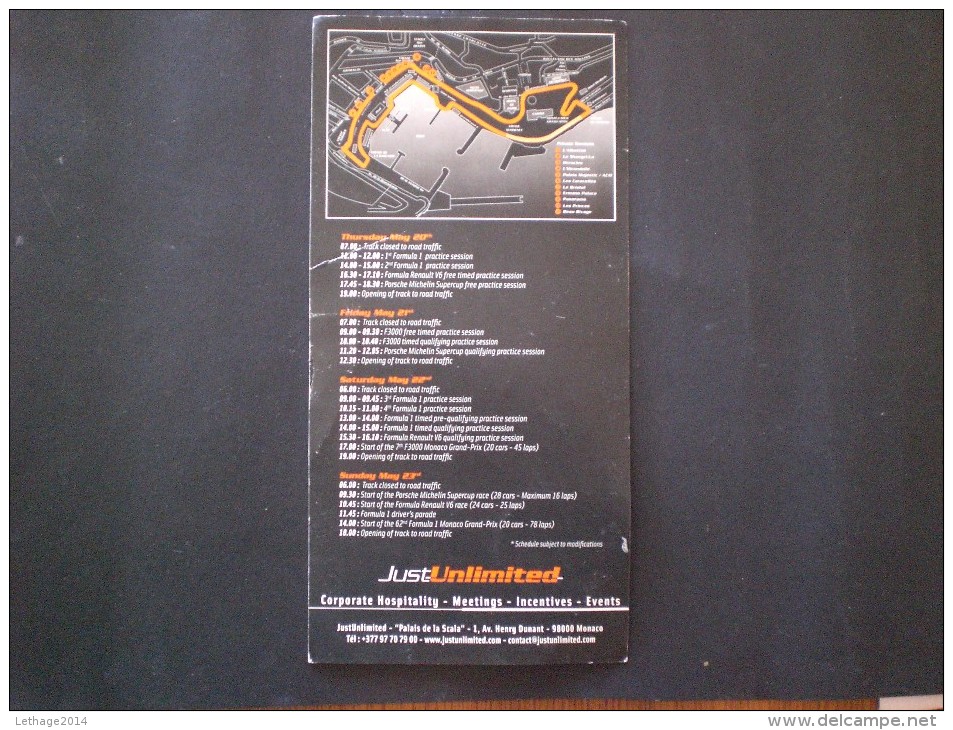 MONACO GP F 1 MONTE CARLO INTINERARIO PROGRAMMA GRAN PREMIO FORMULA 1 MONTE CARLO 2006 MUCH RARE !! - Car Racing - F1