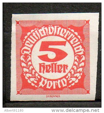 AUTRICHE Taxe 5h Rouge 1919-21 N°93 - Taxe