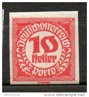 AUTRICHE Taxe 10h Rouge 1919-21 N°94 - Taxe