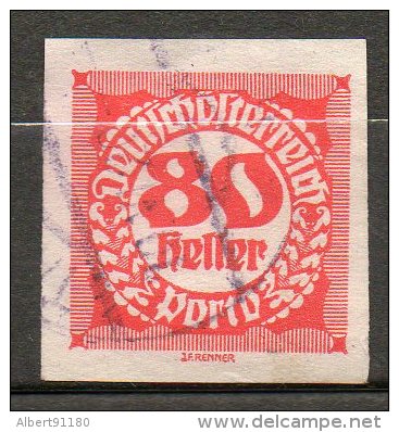 AUTRICHE Taxe 80h Rouge 1919-21 N°101 - Taxe