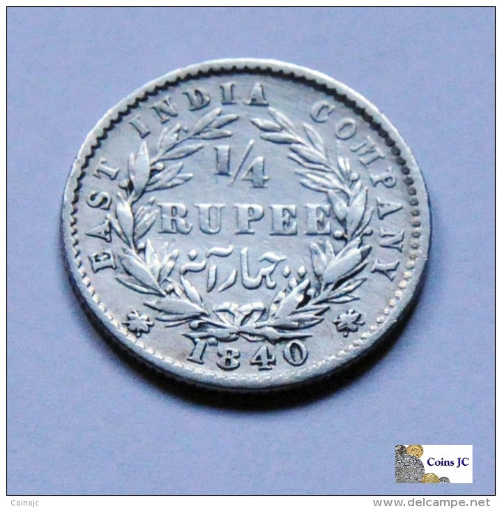 British India - 1/4 Rupee - 1840 - Kolonies