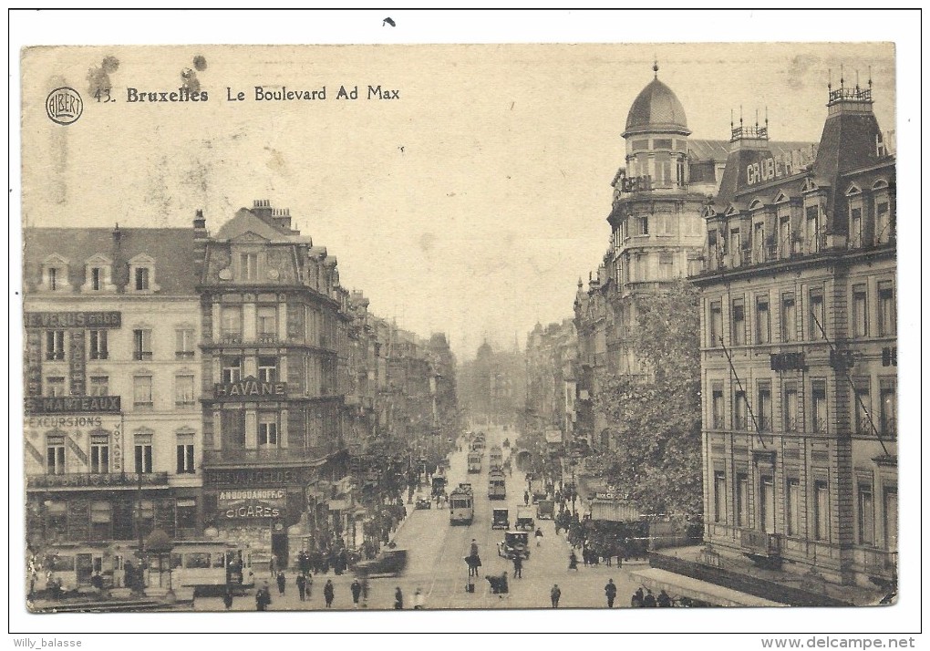 ///  CPA - BRUSSEL - BRUXELLES - Le Boulevard Ad. Max - Tram    // - Avenues, Boulevards