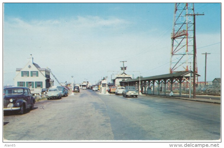 Norfolk Virginia, Norfolk-Newport News Ferry Landing, Auto, C1950s Vintage Postcard - Norfolk