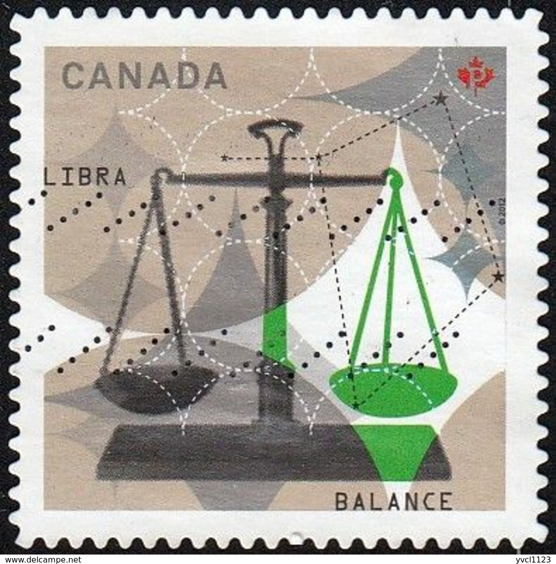 Canada - Scott #2455  Signs Of The Zodiac, Libra (*) / Used Stamp - Used Stamps