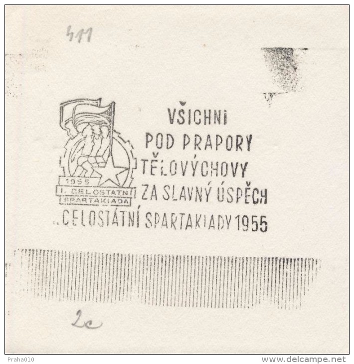 J1330 - Czechoslovakia (1945-79) Control Imprint Stamp Machine (R!): I. National Spartakiad (mass Gymnastics Events) (A) - Ensayos & Reimpresiones