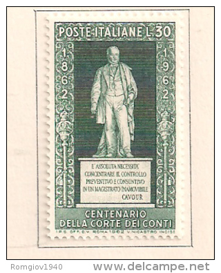 ITALIA 1962 CORTE DEI CONTI SASS. 955 MNH XF - 1961-70: Mint/hinged