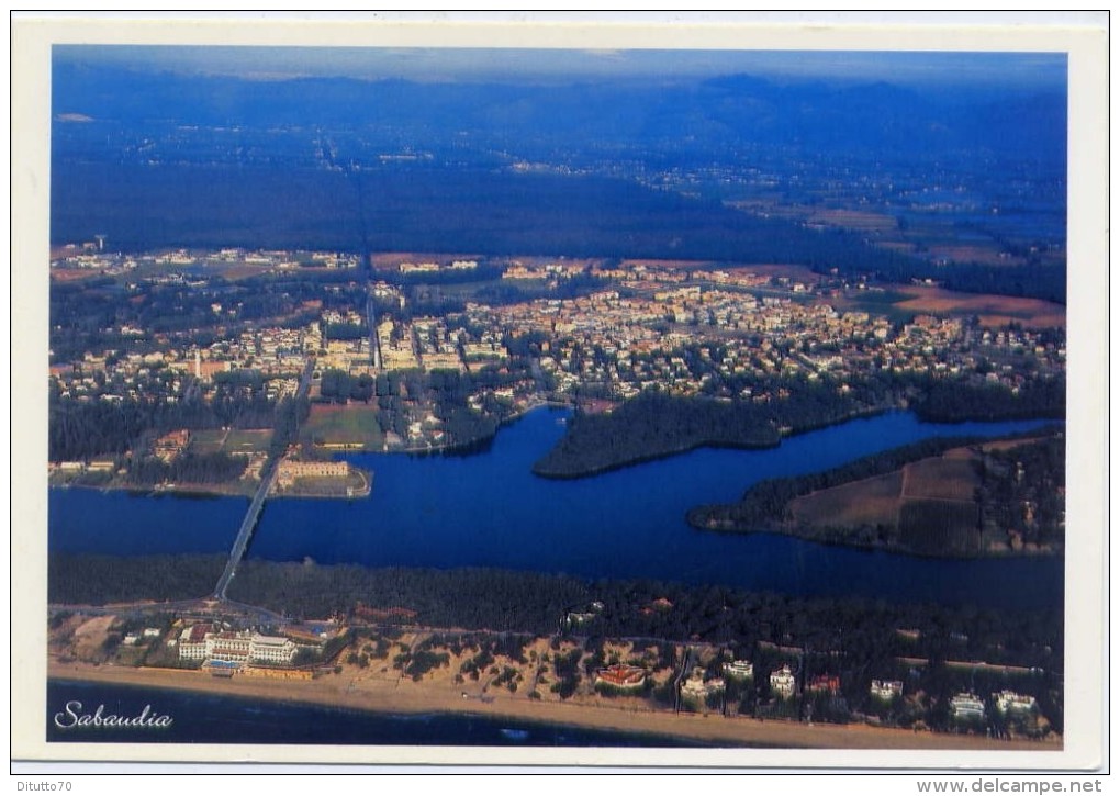 Sabaudia - Latina - Panorama Con Lago Di Paola - Formato Grande Viaggiata - Latina