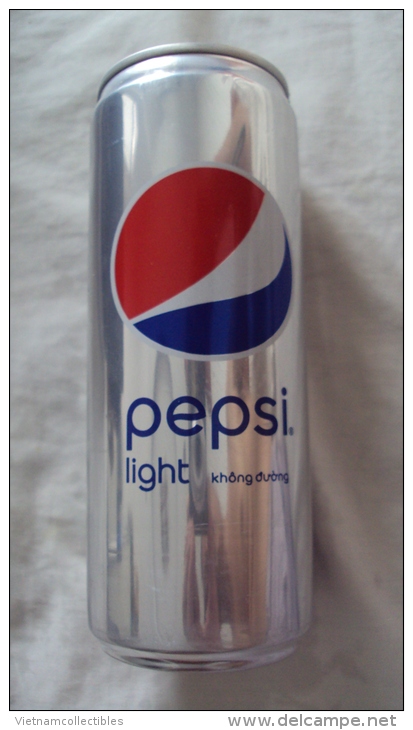 Vietnam Viet Nam Pepsi NO SUGAR 330ml SLIM Empty Can - New Design In 2015 / Opened At Bottom - Cannettes