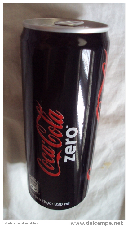 Vietnam Viet Nam Coca Cola Zero Slim 330ml Can 2015 / Opened By 2 Holes - Cannettes