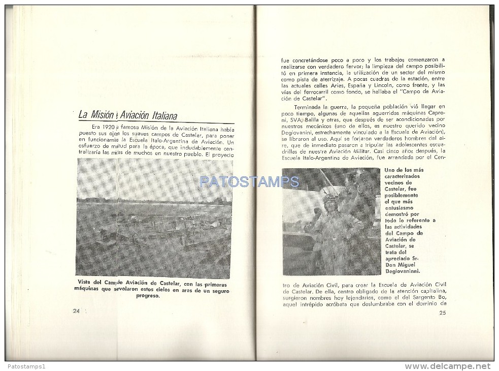 8988 ARGENTINA LIBRO RESEÑA HISTORIA DE CASTELAR BS AS 1º EDICION CESAR JAIME & CARLOS A GAMBARO CON IMAGENES YEAR 1972 - Autres & Non Classés