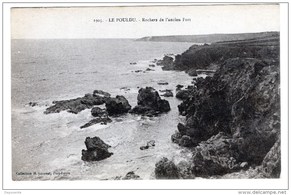 CPA : LE POULDU (29) - ROCHERS DE L´ANCIEN FORT - Le Pouldu