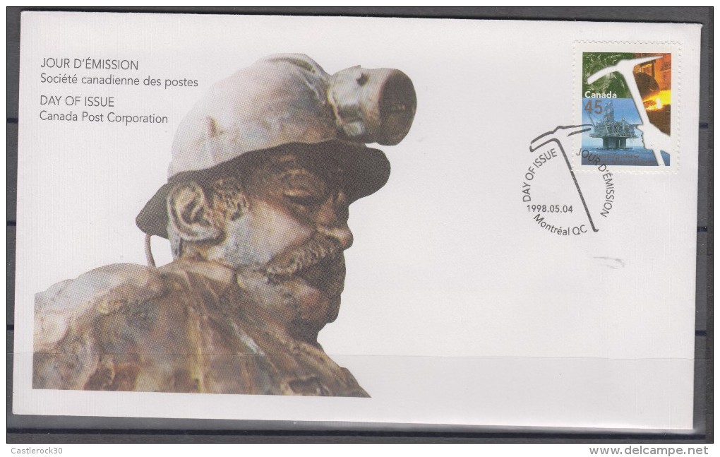 O) 1998 CANADA, EXPLORER OIL WELLS, PLATFORM, OIL, FDC XF - 1991-2000