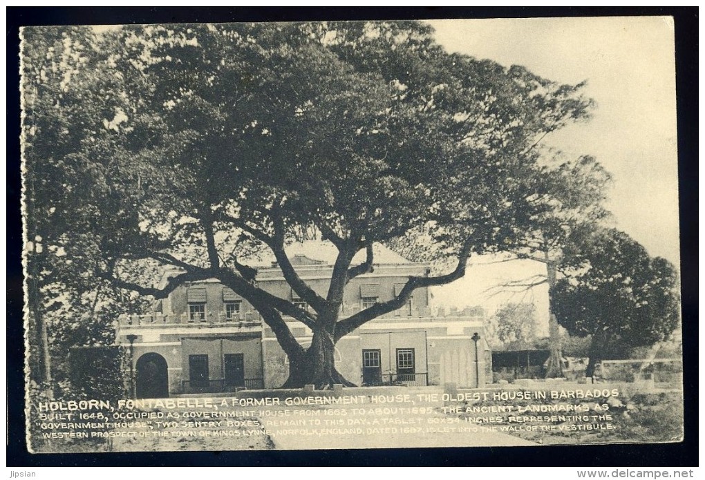 Cpa Les Antilles Holborn Fontabelle A Former Government House , The Oldest House In  Barbados , Barbades      AG15 19 - Barbades