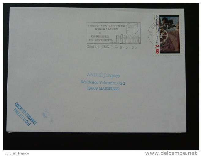 36 Indre Chateauroux Boite Aux Lettres Normalisee - Flamme Sur Lettre Postmark On Cover - Oblitérations Mécaniques (flammes)