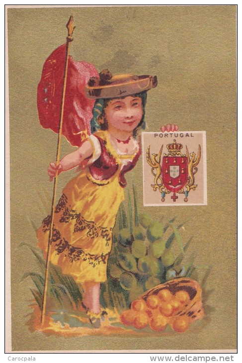 Chromo 1900  Portugal  / Drapeau ,écusson,blason - Sonstige & Ohne Zuordnung