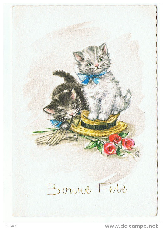 Lot 2 Cartes  Chats - Cats