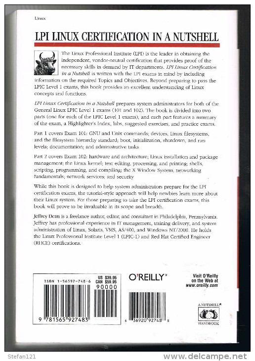 LPI Linux Certification In A Nutshell - Jeffrey Dean - 2001 - 558 Pages 22,8 X 15,3 Cm - Ingeniería