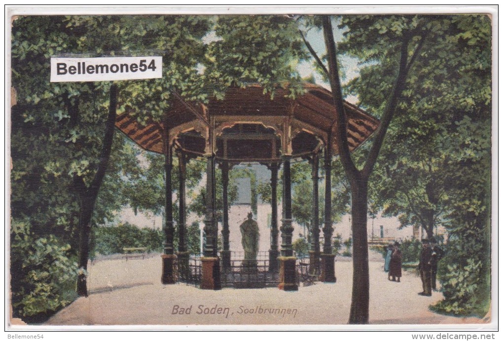 Cpa Allemagne   Bad Soden Soolbrunnen (circulé En 1910 -voir Scan Recto-verso) - Bad Soden