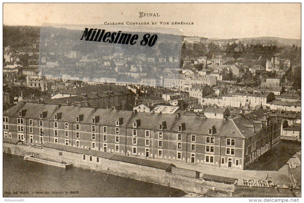 CPA EPINAL Caserne Contades Et Vue Générale - Casernes