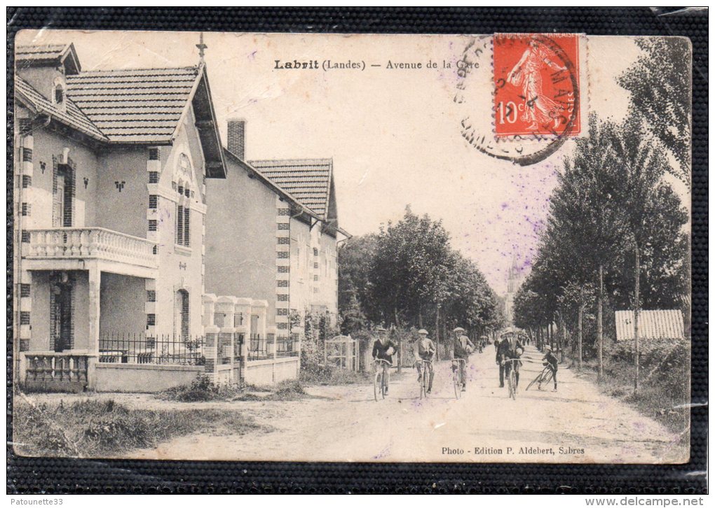 40 LABRIT AVENUE DE LA GARE ANIMEE CYCLISTES - Labrit