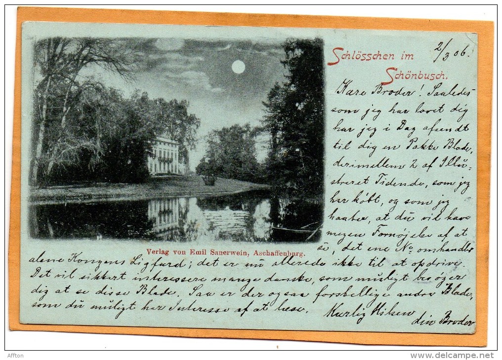 Schlosschen Im Schonbusch 1900 Postcard - Aschaffenburg