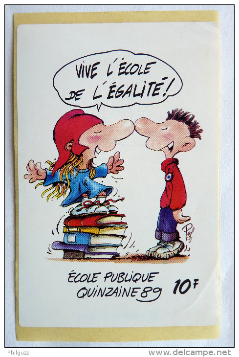 AUTOCOLLANT ECOLE PUBLIQUE QUINZAINE 1989 - PEF - Autocolantes