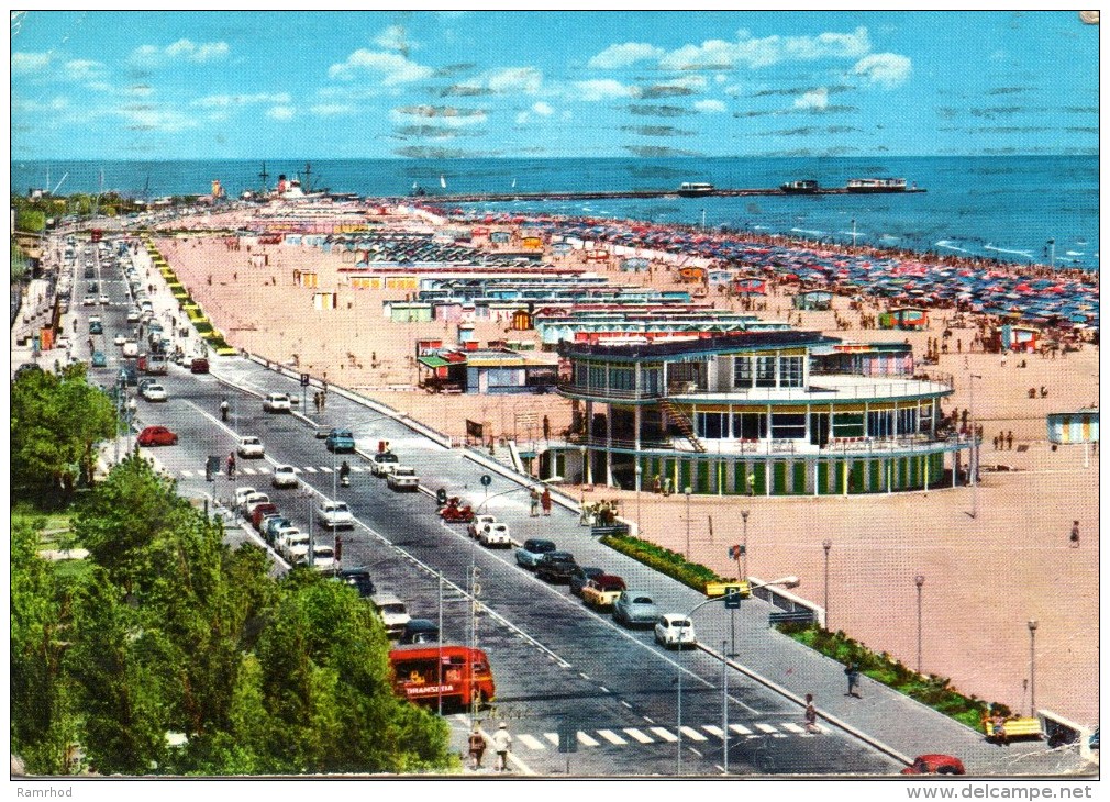 RIMINI - Riviera Adriatica, Partial View Of The Beach 1966 Used - Rimini