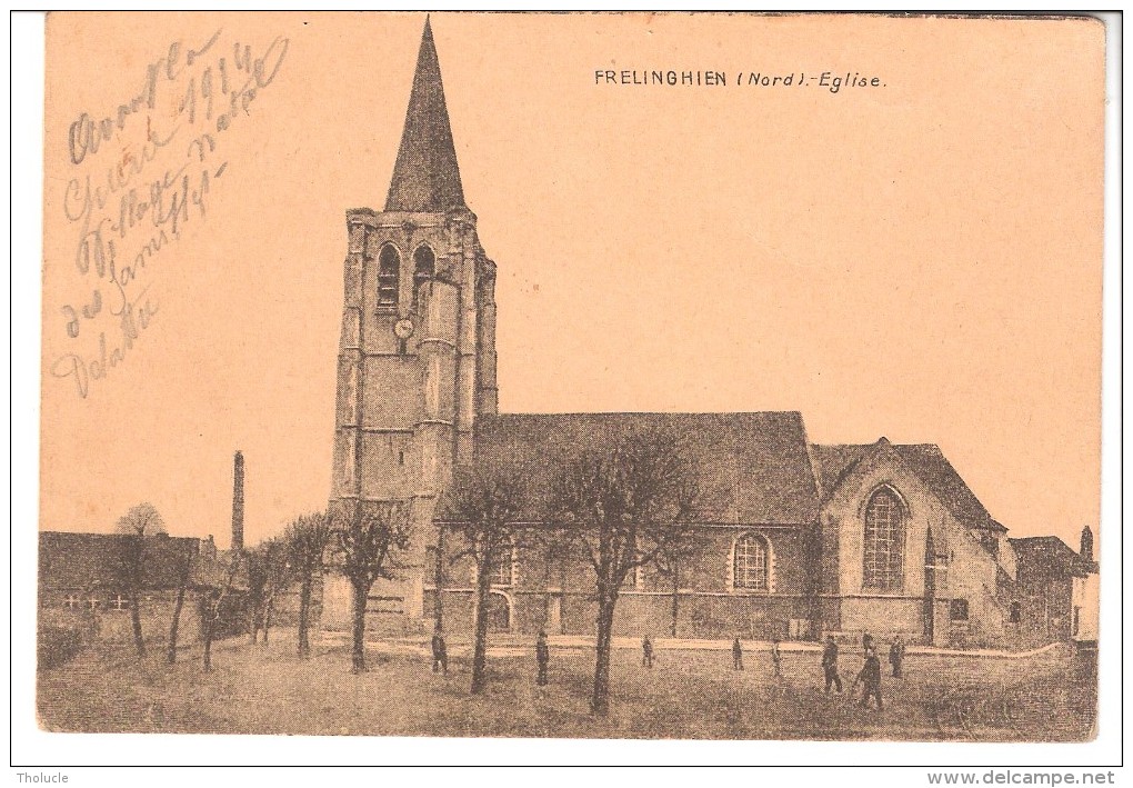 Frelinghien (Armentières-Lille-Nord)-l'Eglise-Edit. Malot, Thumesnil-voir Commentaires "Famille Delattre" - Armentieres