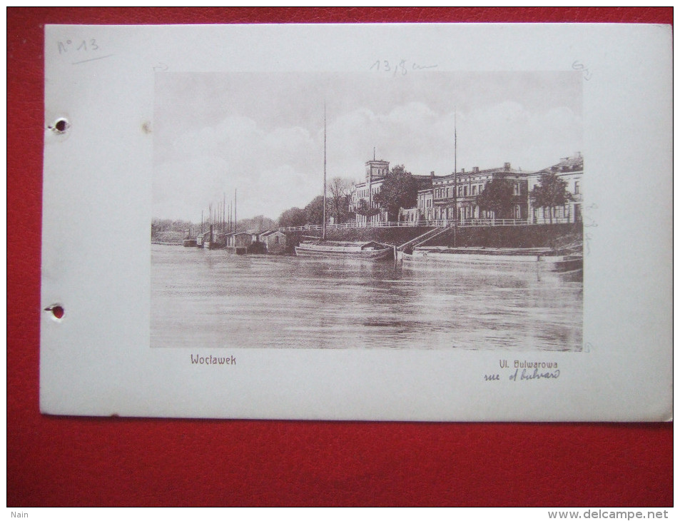 POLOGNE - PHOTO CARTONNEE - WLOCLAWEK - UL. BULWAROWA - TRES RARE - Voir Les Scans - N° 13 - - Polen