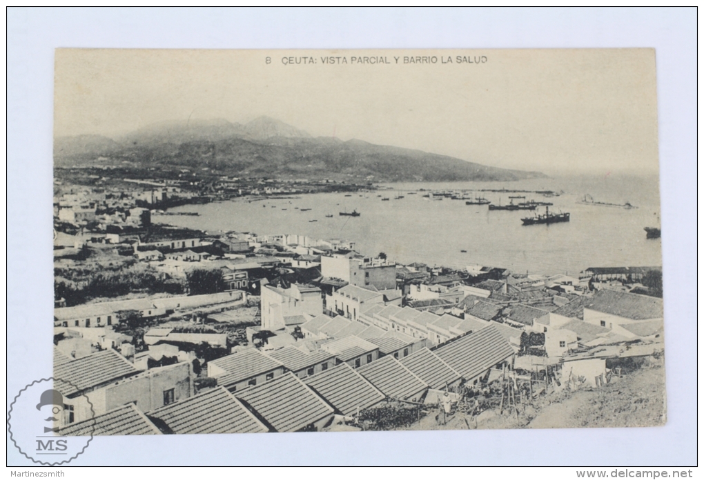 Old Postcard From Ceuta - Vista Parcial Y Barrio La Salut / Parcial View - Ceuta