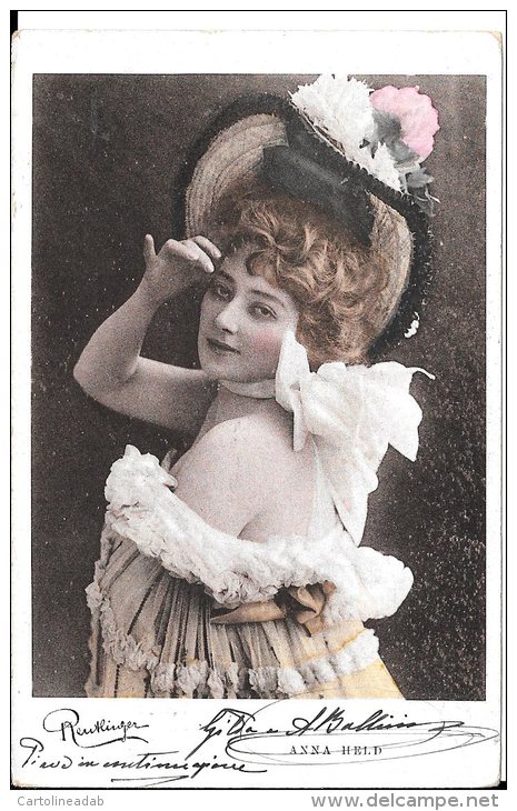 [DC4540] CARTOLINA - DONNA - ANNA HELD - ATTRICE - CANTANTE - SPETTACOLO - Viaggiata - Old Postcard - Altri & Non Classificati